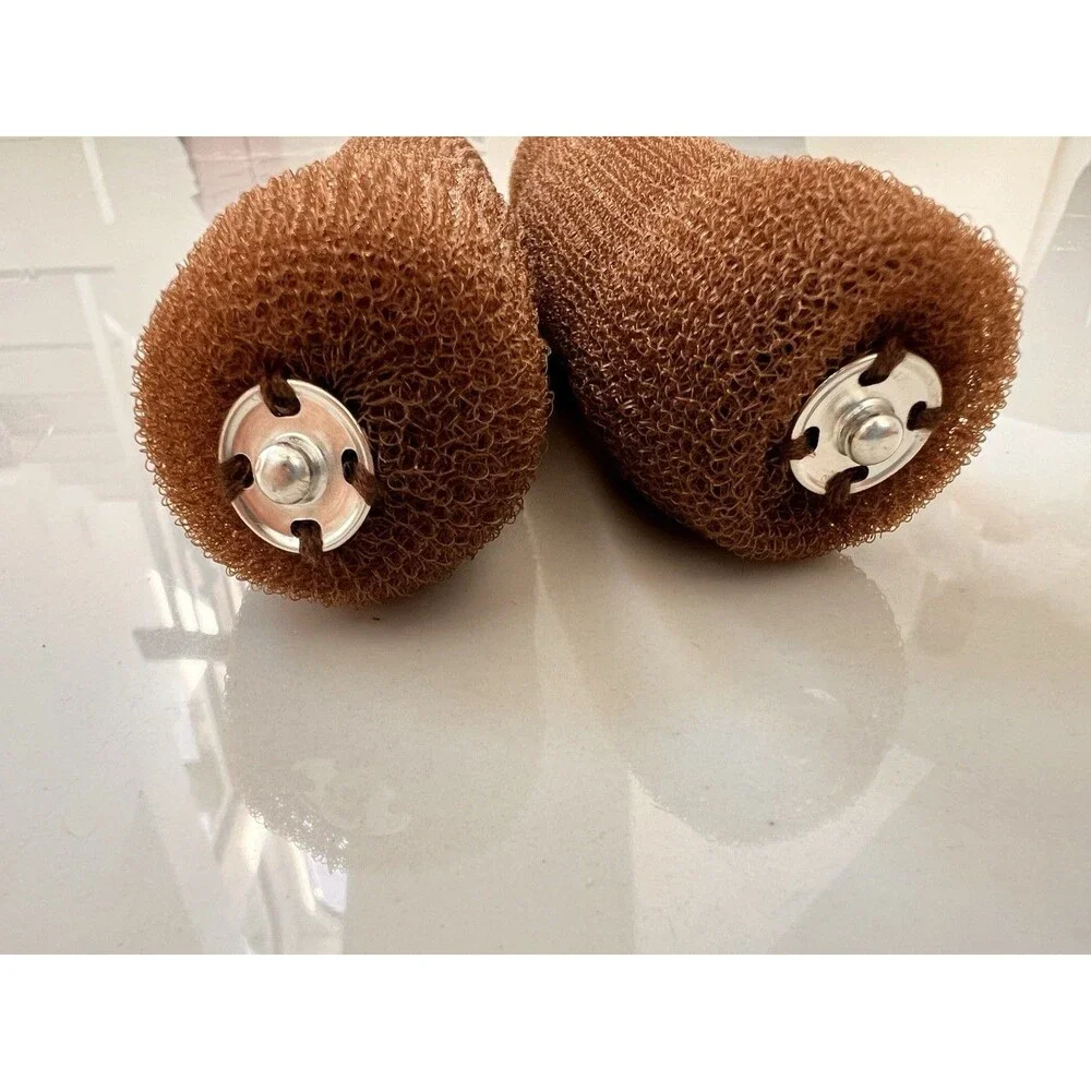 2pcs Mesh Bun Maker Hair Donut Classic Bun Styling Tool Snap Button Easy Updo